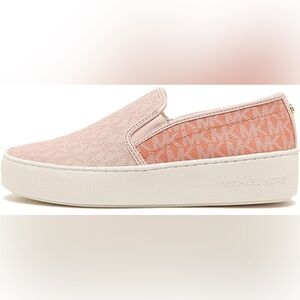 MICHAEL Michael Kors Women’s 8.5 Pink and White Sneakers with Elastic Panels